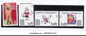 TURKEY - 2015 FIFA WORLD CUP WOMEN'S FOOTBALL WORLD CUP CANADA 4V MNH