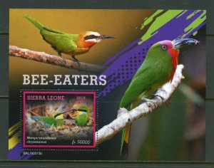 SIERRA  LEONE  2019  BEE-EATERS  SOUVENIR SHEET  MINT NEVER HINGED