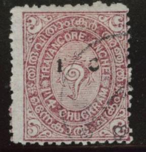 India - Feudatory state of Travancore Scott 27 Used