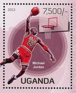 Basketball Players Stamp Michael Jordan African American S/S MNH #3089 / Bl.430