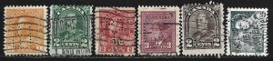 Canada Perfins (6)   used