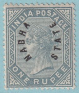 NABHA 5 MINT HINGED OG* TINY THIN VERY FINE!  RARE STAMP JJH