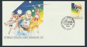 Australia PrePaid Envelope 1987 -  VII World Veteran Games Melbourne