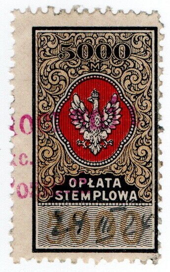 (I.B) Poland Revenue : Duty Stamp 5000m (Stemplowa)