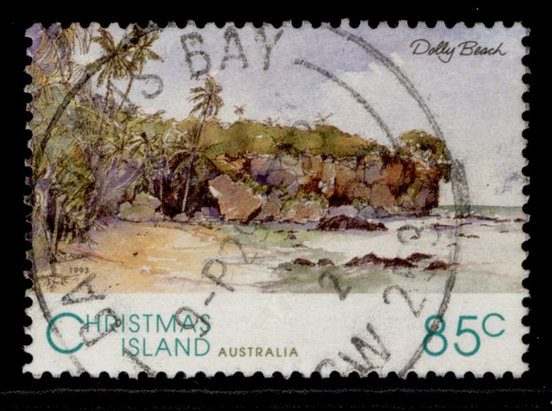 AUSTRALIA - Christmas Island QEII SG378, 1993 85c type 77, FINE USED.