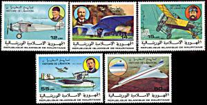 Mauritania 367-371, MNH, History of Aviation