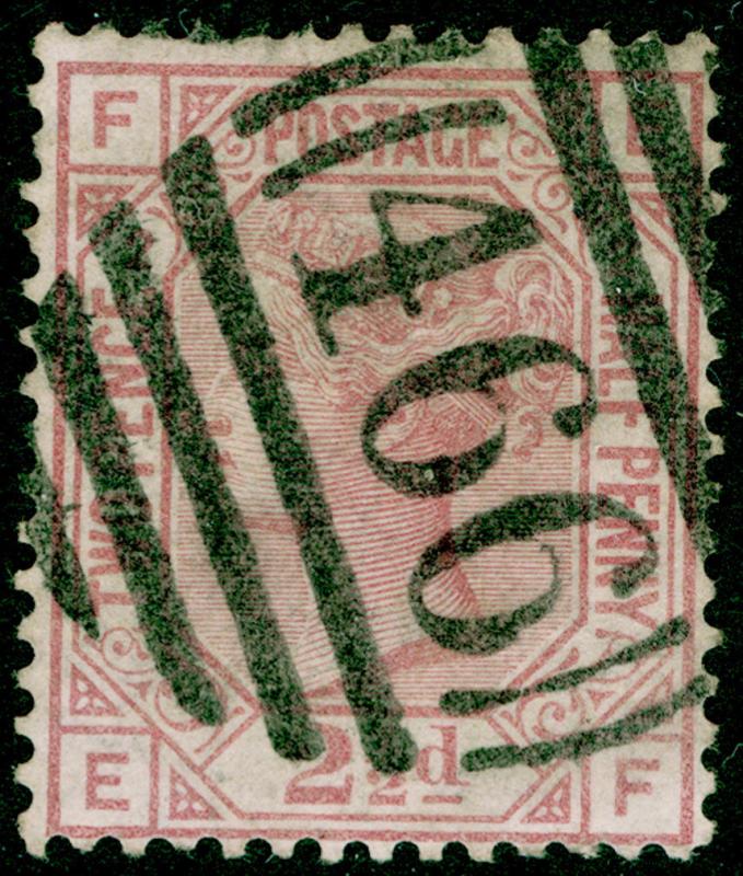 SG139, 2½d rosy mauve PLATE 2, USED. Cat £90. WMK ANCHOR. EF 