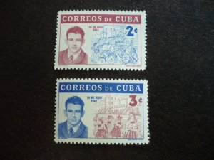 Stamps - Cuba - Scott# 743-744- Mint Hinged Set of 2 Stamps