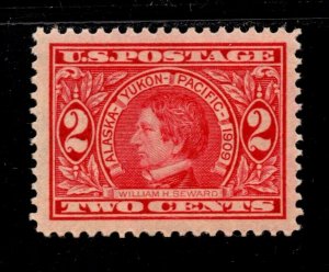 OAS-CNY 11362 USA SCOTT 370 – 1909 2c Seward, carmine, perf 12 MNH $18 XF-S