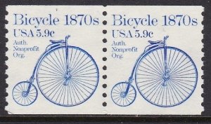 1901 Bicycle Coil Pair MNH