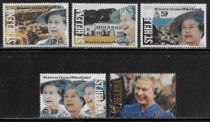 St Helena Scott #'s 570 - 574 MNH