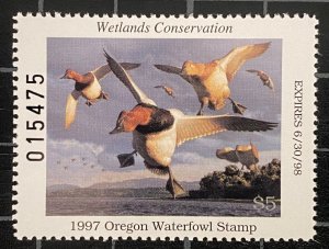 US Stamps-SC# Oregon  #18 - Duck Stamp - MNH - CV $20.00