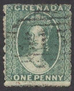 Grenada Sc# 3 Used 1864 1p Queen Victoria
