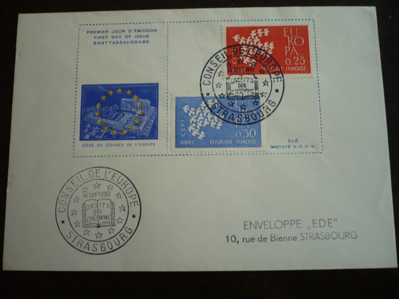 Europa 1961 - France - Set - First Day Cover