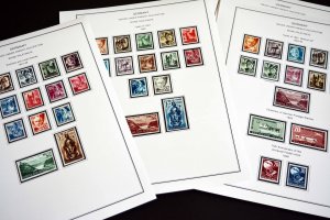 COLOR PRINTED OCCUPIED GERMANY 1945-1949 STAMP ALBUM PAGES (50 illustr. pages)