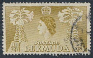 Bermuda  SG 135a SC# 143 Used   Yellow Olive shade see details and scans