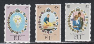 Fiji # 442-444, Royal Wedding, Mint NH, 1/2 Cat.