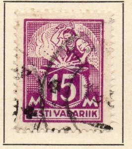 Estonia 1925 Early Issue Fine Used 15m.  230778