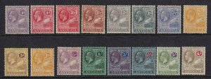 Antigua 1921-1929 SC 42-57 Mint Set 