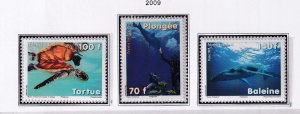 French Polynesia 2009 - Underwater Scenes - MNH set  # 1008-1010