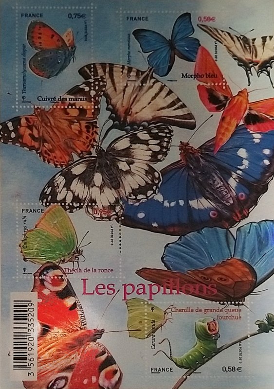 France Les papillons 2010 MNH