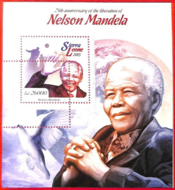 A4754- SIERRA LEONE - ERROR MIPERF, Special Block: 2015 Nelson Mandela, Football-