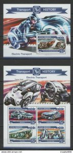 2015 Maldives History Electric Transport Kb+Bl ** Ml205