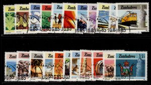 ZIMBABWE QEII SG659-680, 1985 National Infrascructure set, FINE USED. Cat £15.