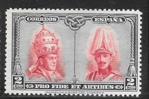 Spain B90: 2c Pius XI, Alfonso XIII, MH, F-VF