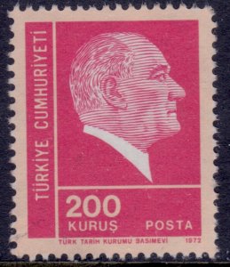 Turkey, 1972, Kemal Ataturk, 200k, sc#1930, used**