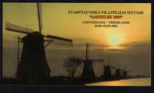 Latvia Sc 556a 2002 Fish Amsterdam stamp booklet mint NH