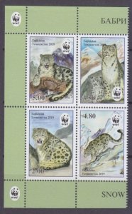 2019 Tajikistan  833-836VB WWF / Panther 7,70 €