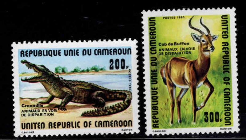 Cameroun Scott 678-679  Mint No Gum wildlife set 1980 set