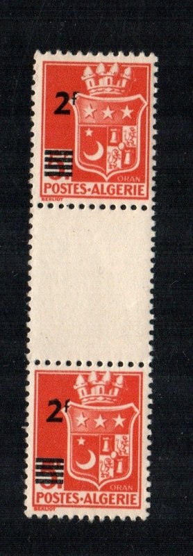 Algeria  166  MNH cat $ 12.50 gutter pair