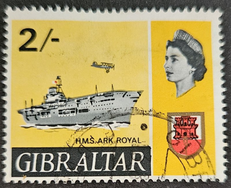 Gibraltar 1967 SG210 used 2/-