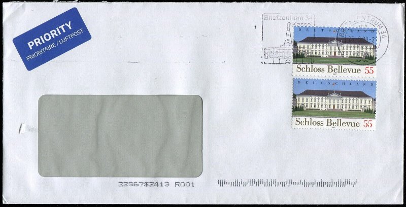 Germany 2007 Schloss Bellevue Stamp on cover (183)