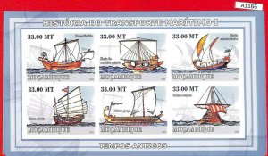 A1166 Mozambique- ERROR IMPERF 2009 Ships Sailboat  Корабли Транспорт