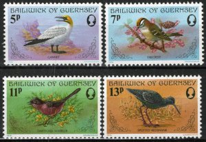 Guernsey 165-168 MNH Birds Nature Warbler Redshank ZAYIX 021423S139M