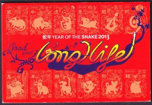 Christmas Island 2013 Lunar Year of the Snake Prestige Booklet Mi.732 - 45 MNH
