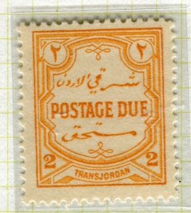 TRANSJORDAN; 1929 April early Postage Due issue fine Mint hinged 2m. value