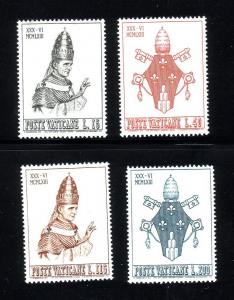 Vatican #365-368, 1963 Coronation of Pope Paul VI