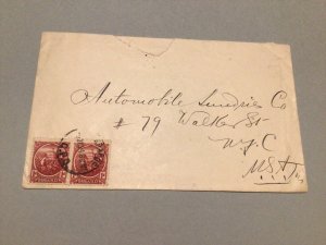 Barbados 1924 to New York City Postal cover Ref 64643