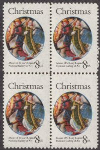 1972 Christmas Angels Block Of 4 8c Postage Stamps - Sc 1471 - MNH - CW429