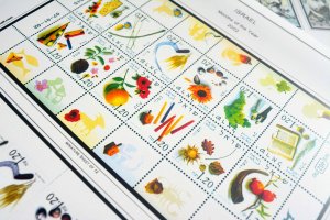 COLOR PRINTED ISRAEL 2000-2010 STAMP ALBUM PAGES (68 illustrated pages)