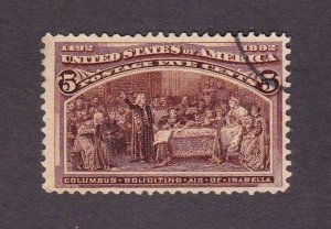 United States stamp #234, used, CV $8.50