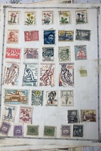 OLD CUBA & COSTA RICA STAMPS HINGED ON ALBUM PAGES + SOME OTHER COUNTRIES