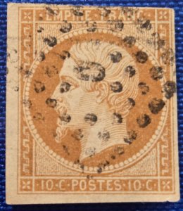 France-Scott #14c, Used, Emperor Napoleon III, CV $19.00