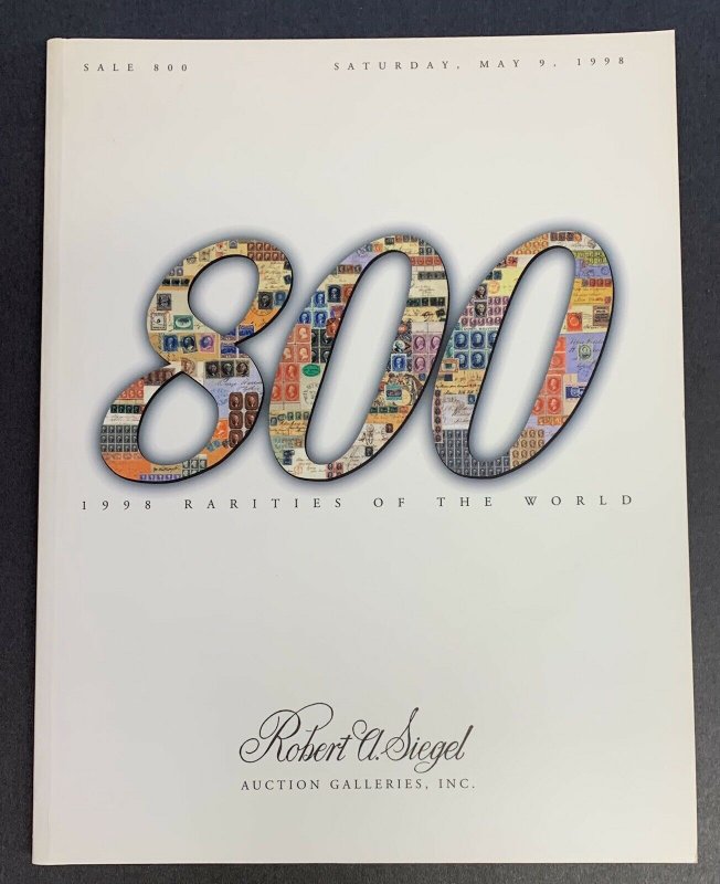 1998 Rarities of the World, Robert A. Siegel, Sale #800, May 9, 1998