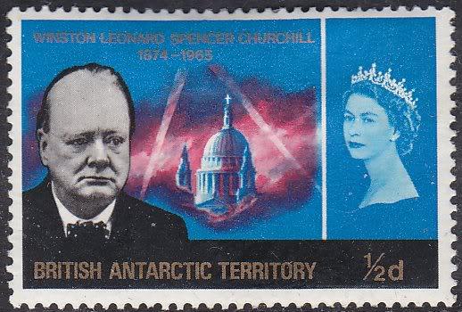 British Antarctica 16 Churchill Memorial Issue 1966