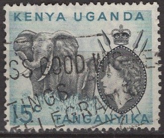 Kenya Uganda & Tanzania; 1958: Sc. # 105: O/Used Single Stamp